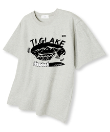 キャンピングナイフ オーバーサイズ 半袖Tシャツ オートミール