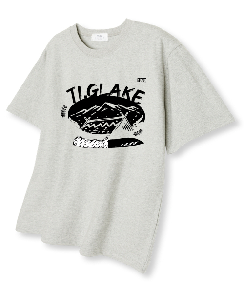 TI.GLAKE(ティーグレイク)の「キャンピングナイフ オーバーサイズ 半袖Tシャツ オートミール(Tシャツ/カットソー・メンズ・その他・LARGE/X-LARGE/XX-LARGE)」の1枚目の写真
