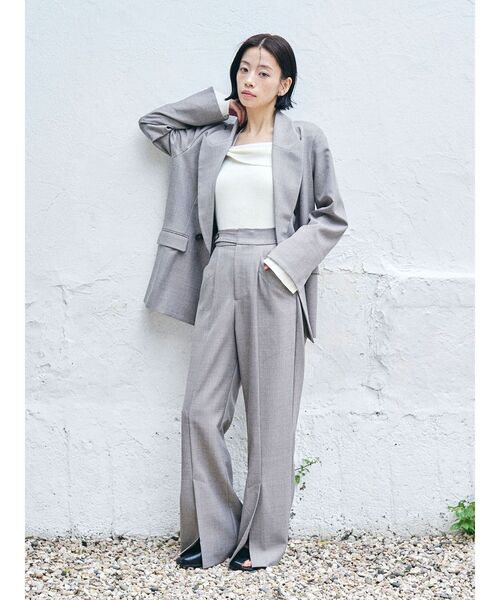 LAGUNAMOON（ラグナムーン）の「センタースリットフレアパンツ（その他パンツ・レディース・グレー/ベージュ・SMALL/MEDIUM）」の9枚目の写真