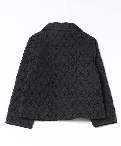 STRAWBERRY-FIELDS(ストロベリーフィールズ)の「リボンエフェクト(テーラードジャケット・レディース・オフホワイト/ブラック・2)」の12枚目の写真