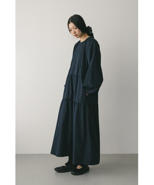 STYLEMIXER(スタイルミキサー)の「ウエストドロストティアードワンピース(ワンピース・レディース・ライトベージュ/イエロー/ネイビー・SMALL/MEDIUM)」の16枚目の写真