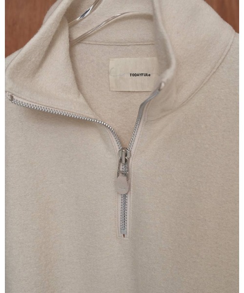 TODAYFUL（トゥデイフル）の「TODAYFUL Wool Jersey Pullover（その他アウター・レディース・オフホワイト/ブラック・FREE）」の4枚目の写真