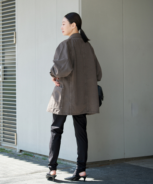 VERMEIL par iena(ヴェルメイユパーイエナ)の「N&W Brown Denim 別注 カバーオール(カバーオール・レディース・ブラウン・LARGE/SMALL)」の3枚目の写真