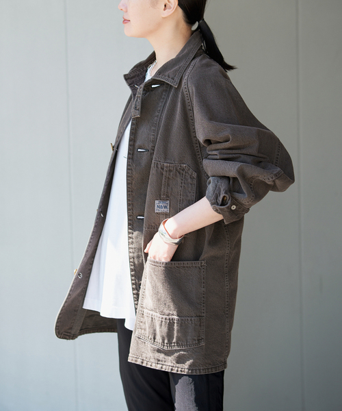 VERMEIL par iena(ヴェルメイユパーイエナ)の「N&W Brown Denim 別注 カバーオール(カバーオール・レディース・ブラウン・LARGE/SMALL)」の5枚目の写真