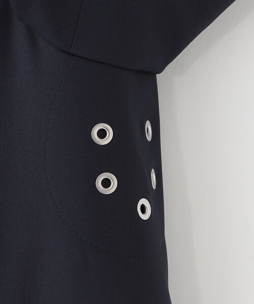 MACKINTOSH PHILOSOPHY（ﾏｯｷﾝﾄｯｼｭ ﾌｨﾛｿﾌｨｰ）の「ストレッチツイル WELLINGTON middle(ウェリントンミドル)（ステンカラーコート・メンズ・ダークネイビー/ベージュ系その他5・38/40）」の8枚目の写真