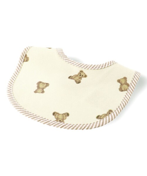 BRANSHES(ブランシェス)の「くま総柄スタイ(スタイ/よだれかけ・キッズ・アイボリー/クリーム・FREE)」の3枚目の写真