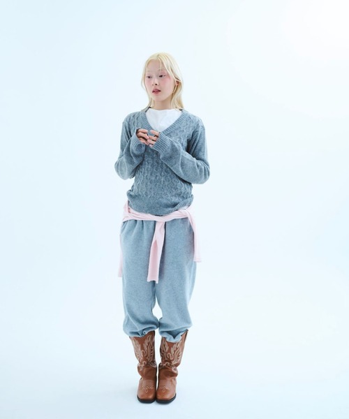 common gull products.(コモンガルプロダクツ)の「風待ちのスパンコールニット(ニット/セーター・レディース・ボルドー/グリーン系/グレー系・SMALL/LARGE/MEDIUM)」の8枚目の写真