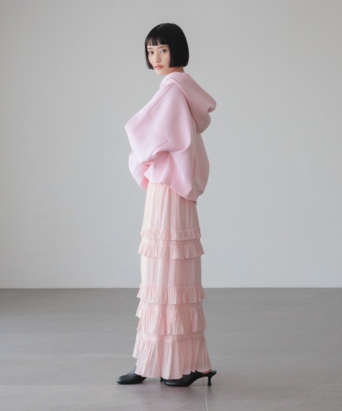 LOWRYS FARM（ローリーズファーム）の「フリルティアードスカード　639582（スカート・レディース・ブラック/アイボリー/グレー/ピンク・FREE）」の15枚目の写真