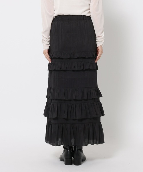 LOWRYS FARM（ローリーズファーム）の「フリルティアードスカード　639582（スカート・レディース・ブラック/アイボリー/グレー/ピンク・FREE）」の18枚目の写真