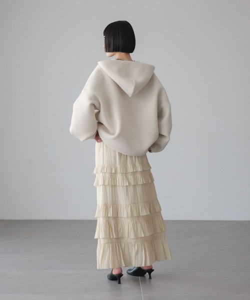 LOWRYS FARM（ローリーズファーム）の「フリルティアードスカード　639582（スカート・レディース・ブラック/アイボリー/グレー/ピンク・FREE）」の7枚目の写真