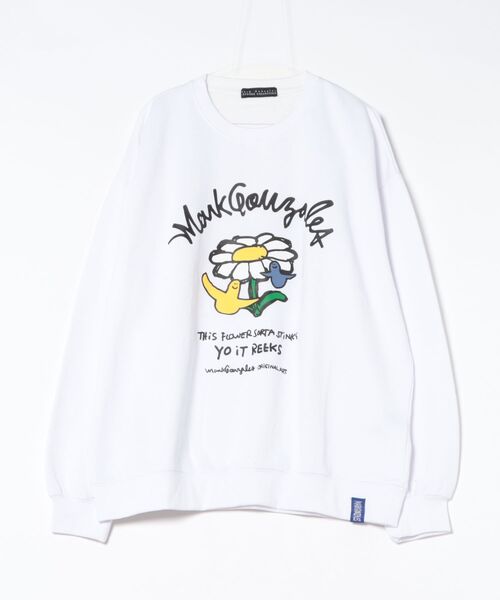 RiNc (リンク)の「【 MARK GONZALES 】 フラワーアート グラフィック クルーネック スウェット(スウェット・メンズ・ホワイト/杢グレー/ブラック・L/XL/M)」の13枚目の写真