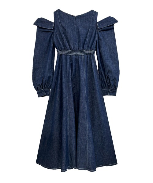 Rose Muse(ロゼミューズ)の「denim flare dress(ワンピース・レディース・グレー/ネイビー・FREE)」の12枚目の写真