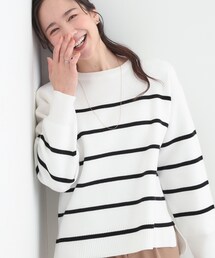 SHOO・LA・RUE | 【S-LL/洗濯機可/体型カバー】大人世代も取り入れやすい スウェットライクニット(ニット/セーター)