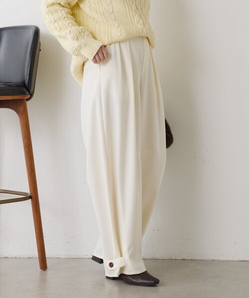 Jena espace merveilleux(ジェナ エスパスメルヴェイユ)の「裾ボタンカーブパンツ(その他パンツ・レディース・イエロー/オフホワイト/グレー・FREE)」の1枚目の写真