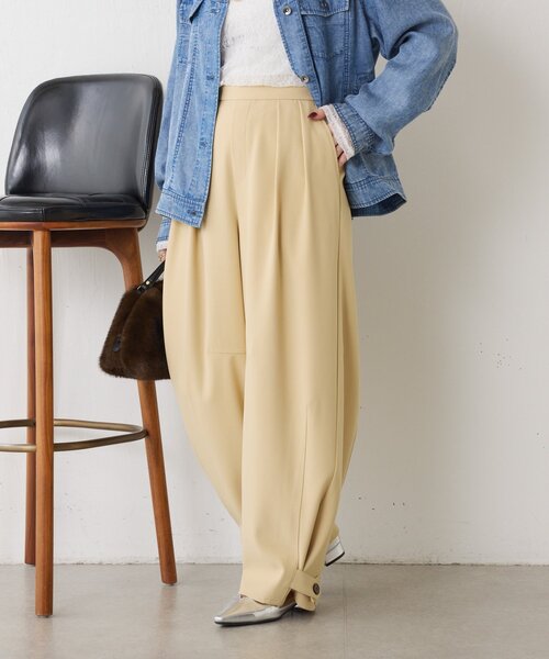 Jena espace merveilleux(ジェナ エスパスメルヴェイユ)の「裾ボタンカーブパンツ(その他パンツ・レディース・イエロー/オフホワイト/グレー・FREE)」の3枚目の写真