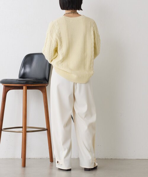 Jena espace merveilleux(ジェナ エスパスメルヴェイユ)の「裾ボタンカーブパンツ(その他パンツ・レディース・イエロー/オフホワイト/グレー・FREE)」の7枚目の写真