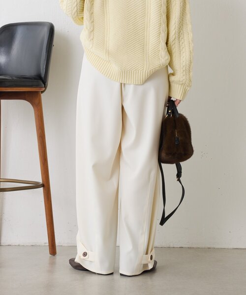 Jena espace merveilleux(ジェナ エスパスメルヴェイユ)の「裾ボタンカーブパンツ(その他パンツ・レディース・イエロー/オフホワイト/グレー・FREE)」の12枚目の写真