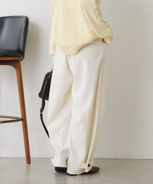 Jena espace merveilleux(ジェナ エスパスメルヴェイユ)の「裾ボタンカーブパンツ(その他パンツ・レディース・イエロー/オフホワイト/グレー・FREE)」の13枚目の写真