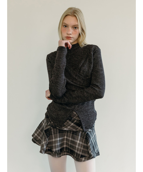 MOIFAIRE(モイフェア)の「CHECK FRILL SKIRT PANTS / BLACK(スカート・レディース・ブラック・SMALL/MEDIUM)」の3枚目の写真