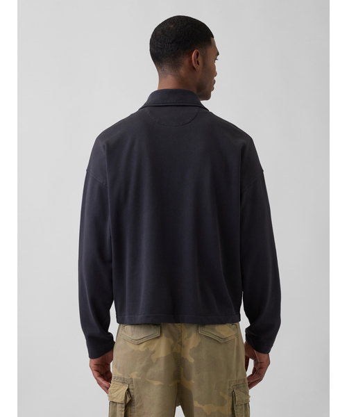 GAP(ギャップ)の「ヴィンテージソフト フレンチテリー オーバーサイズジャケット(その他アウター・メンズ・ブラック/カーキ・S/L/XS/M/XL)」の4枚目の写真