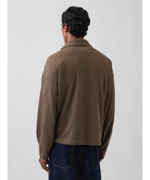 GAP(ギャップ)の「ヴィンテージソフト フレンチテリー オーバーサイズジャケット(その他アウター・メンズ・ブラック/カーキ・S/L/XS/M/XL)」の10枚目の写真