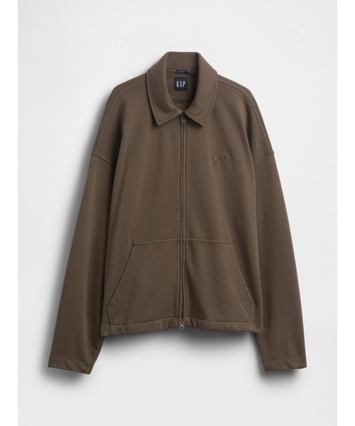 GAP(ギャップ)の「ヴィンテージソフト フレンチテリー オーバーサイズジャケット(その他アウター・メンズ・ブラック/カーキ・S/L/XS/M/XL)」の4枚目の写真