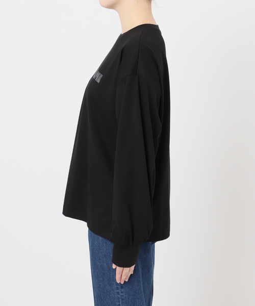 B.C STOCK（ベーセーストック）の「《追加3》手洗い可 / フロッキープリントロゴロンTEE（Tシャツ/カットソー・レディース・ホワイト/ブラック・FREE）」の11枚目の写真