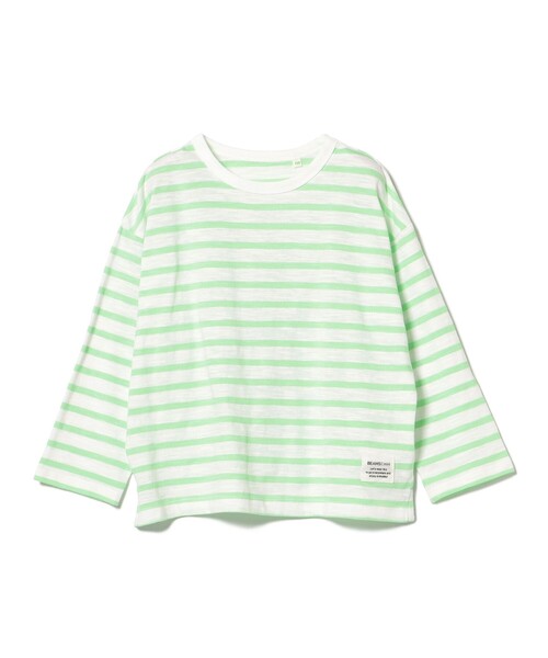 BEAMS mini（ビームスミニ）の「ボーダー ロングスリーブ Tシャツ 2026SS（90～140cm）（Tシャツ/カットソー・キッズ・オレンジ/その他/イエロー系その他2/ブルー・90/100/110/120/130/140）」の3枚目の写真