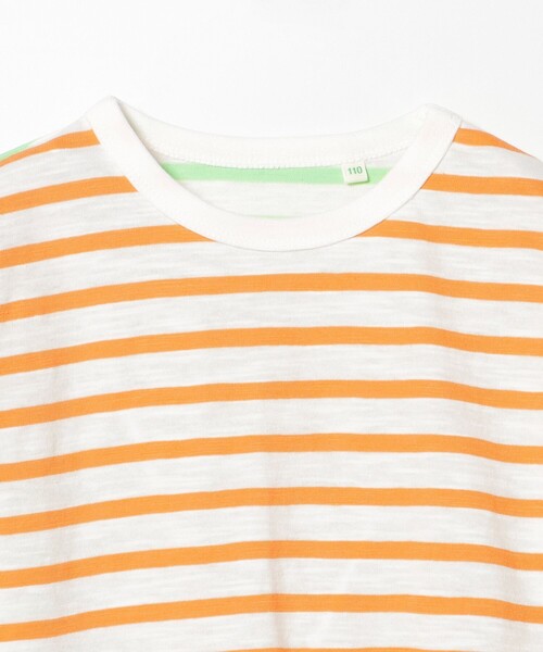 BEAMS mini（ビームスミニ）の「ボーダー ロングスリーブ Tシャツ 2026SS（90～140cm）（Tシャツ/カットソー・キッズ・オレンジ/その他/イエロー系その他2/ブルー・90/100/110/120/130/140）」の18枚目の写真