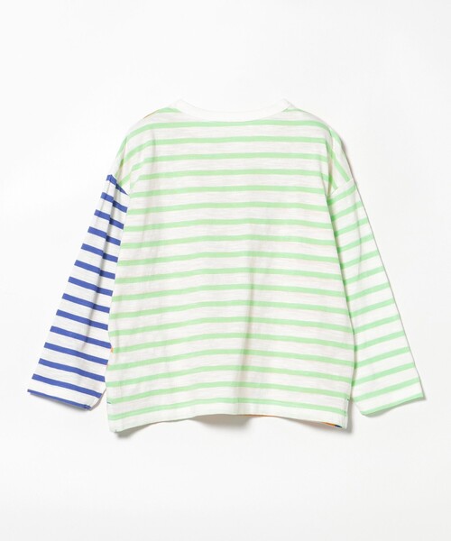 BEAMS mini（ビームスミニ）の「ボーダー ロングスリーブ Tシャツ 2026SS（90～140cm）（Tシャツ/カットソー・キッズ・オレンジ/その他/イエロー系その他2/ブルー・90/100/110/120/130/140）」の16枚目の写真