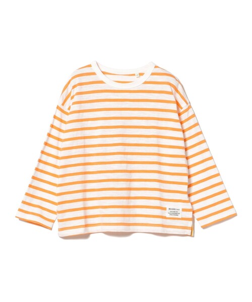 BEAMS mini（ビームスミニ）の「ボーダー ロングスリーブ Tシャツ 2026SS（90～140cm）（Tシャツ/カットソー・キッズ・オレンジ/その他/イエロー系その他2/ブルー・90/100/110/120/130/140）」の14枚目の写真