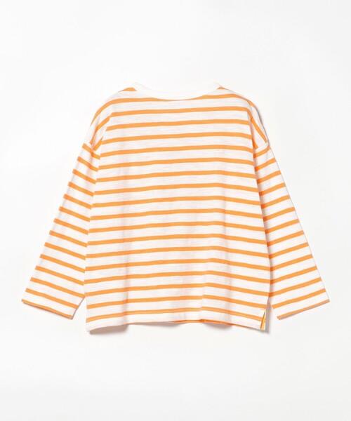 BEAMS mini（ビームスミニ）の「ボーダー ロングスリーブ Tシャツ 2026SS（90～140cm）（Tシャツ/カットソー・キッズ・オレンジ/その他/イエロー系その他2/ブルー・90/100/110/120/130/140）」の13枚目の写真
