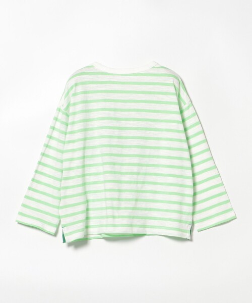 BEAMS mini（ビームスミニ）の「ボーダー ロングスリーブ Tシャツ 2026SS（90～140cm）（Tシャツ/カットソー・キッズ・オレンジ/その他/イエロー系その他2/ブルー・90/100/110/120/130/140）」の22枚目の写真