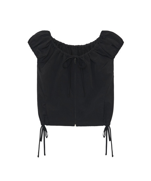 ITZAVIBE(イッザバイブ)の「VOLUME NYLON WINDBREAKER - BLACK(ナイロンジャケット・レディース・その他・ONE SIZE)」の2枚目の写真