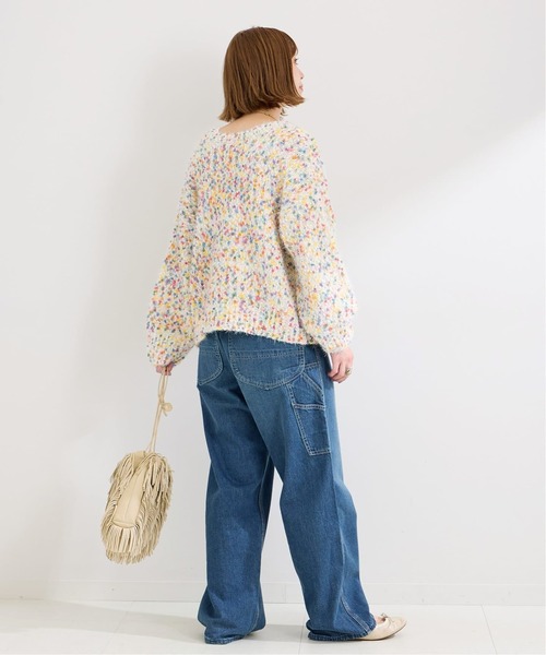 B.C STOCK(ベーセーストック)の「《追加10》手洗い可 / ポコポコヤーンミックス2WAYカーディガン(カーディガン/ボレロ・レディース・チャコールグレー/ホワイト/レッド/ラベンダー・FREE)」の21枚目の写真