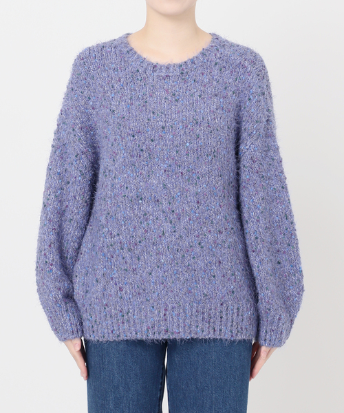 B.C STOCK(ベーセーストック)の「《追加10》手洗い可 / ポコポコヤーンミックス2WAYカーディガン(カーディガン/ボレロ・レディース・チャコールグレー/ホワイト/レッド/ラベンダー・FREE)」の5枚目の写真