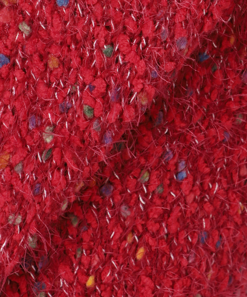 B.C STOCK(ベーセーストック)の「《追加10》手洗い可 / ポコポコヤーンミックス2WAYカーディガン(カーディガン/ボレロ・レディース・チャコールグレー/ホワイト/レッド/ラベンダー・FREE)」の12枚目の写真