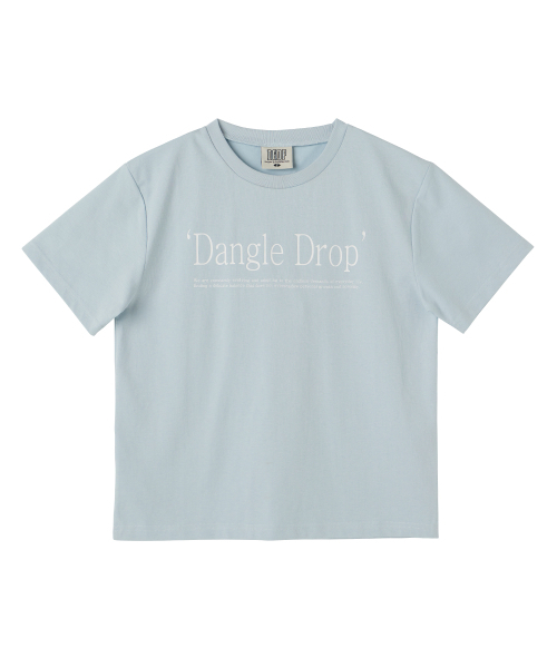 DANGLEDROP（ダングルドロップ）の「DGDPタイポセミクロップ半袖Tシャツスカイブルー（Tシャツ/カットソー・レディース・その他・FREE）」の2枚目の写真