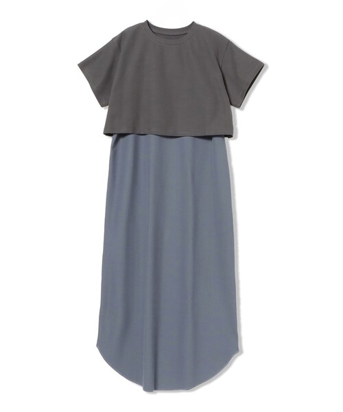 BEAMS HEART（ビームスハート）の「【6/18値下げ】レイヤード カット ワンピース（セットアイテム）（ワンピース・レディース・グレー/ブルー/ネイビー・FREE）」の3枚目の写真