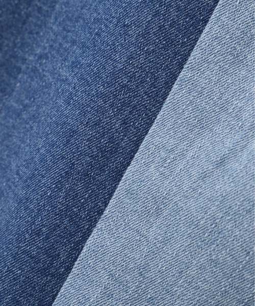 AVIREX（アヴィレックス）の「WAIST RIB COLOR BLOCKED DENIM PANTS（デニムパンツ・レディース・ベージュ/インディゴブルー/ライトインディゴブルー・S/M）」の13枚目の写真