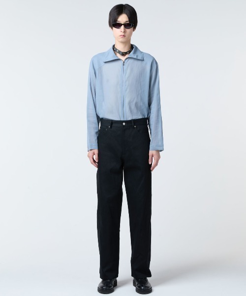 SHOOP （シュープ）の「SHOOP LOOSE FIT DENIM PANTS (SHSS26018)（デニムパンツ・メンズ・ブラック・LARGE/MEDIUM/SMALL）」の2枚目の写真