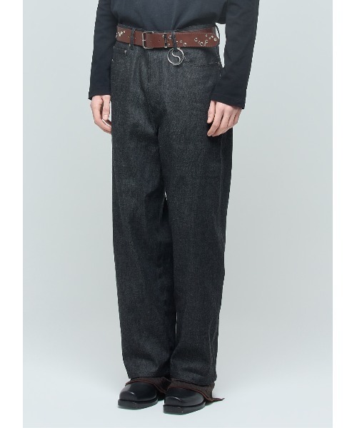 SHOOP (シュープ)の「SHOOP LOOSE FIT DENIM PANTS (SHSS26018)(デニムパンツ・メンズ・ブラック・LARGE/MEDIUM/SMALL)」の3枚目の写真