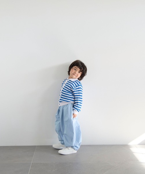 LOWRYS FARM（ローリーズファーム）の「ボーダーニットポロＬＳ　636835（ニット/セーター・キッズ・レッド/ブルー・120cm/110cm/150cm/140cm/130cm）」の8枚目の写真