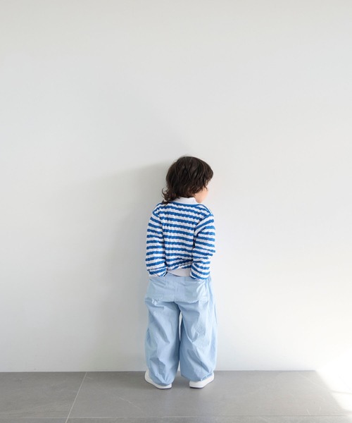 LOWRYS FARM（ローリーズファーム）の「ボーダーニットポロＬＳ　636835（ニット/セーター・キッズ・レッド/ブルー・120cm/110cm/150cm/140cm/130cm）」の9枚目の写真