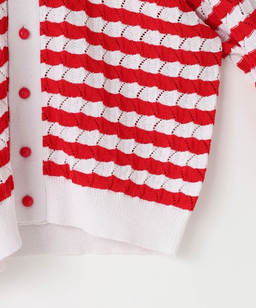 LOWRYS FARM（ローリーズファーム）の「ボーダーニットポロＬＳ　636835（ニット/セーター・キッズ・レッド/ブルー・120cm/110cm/150cm/140cm/130cm）」の16枚目の写真