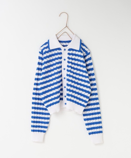 LOWRYS FARM（ローリーズファーム）の「ボーダーニットポロＬＳ　636835（ニット/セーター・キッズ・レッド/ブルー・120cm/110cm/150cm/140cm/130cm）」の20枚目の写真