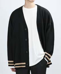 VERYVAIN（ベリベーン）の「BORDER OVER CARDIGAN (BLACK)（カーディガン/ボレロ）」