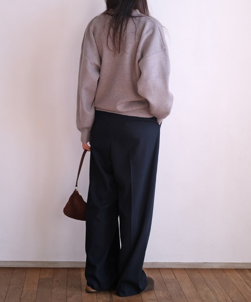 AKTE（アクテ）の「ボリュームニットカーディガン（カーディガン/ボレロ・レディース・ベビーピンク/ライトグレー・FREE）」の7枚目の写真