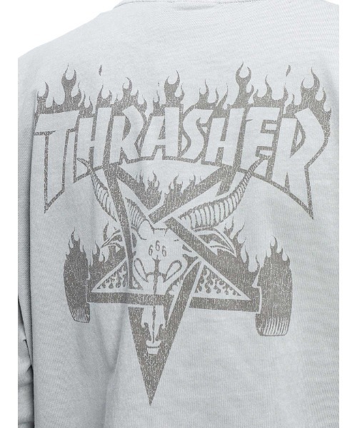 THRASHER(スラッシャー)の「THRASHER (スラッシャー) バックプリント 長袖 Tシャツ ロンT ブランドロゴ(Tシャツ/カットソー・メンズ・グレー/ダークグレー/ピンク・M/L/LL)」の10枚目の写真