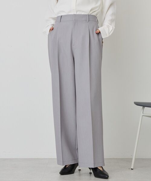 AMERICAN HOLIC（アメリカンホリック）の「美・美・美ワイドパンツ（その他パンツ・レディース・ブラック/アイボリー/ベージュ/杢グレー・S/L/XL/M）」の3枚目の写真